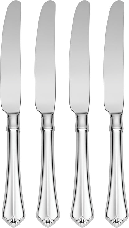 Oneida Juilliard Fine Flatware Dinner Knives, 0.65 LB, Metallic
