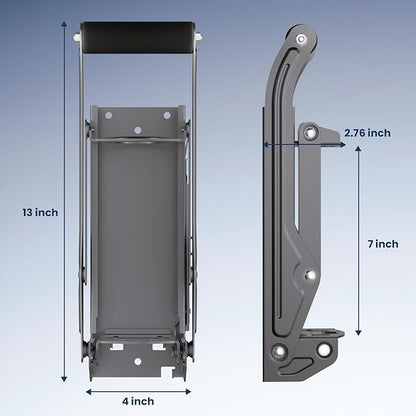 Kotto Can Crusher - Wall Mounted Can Crushers for Recycling - with Auto-Drop System -Built-in Bottle Opener-Crushes 8-16oz Cans-Includes Kitchen Storage Bag-Heavy Duty Can Crusher for Home Use-Gray