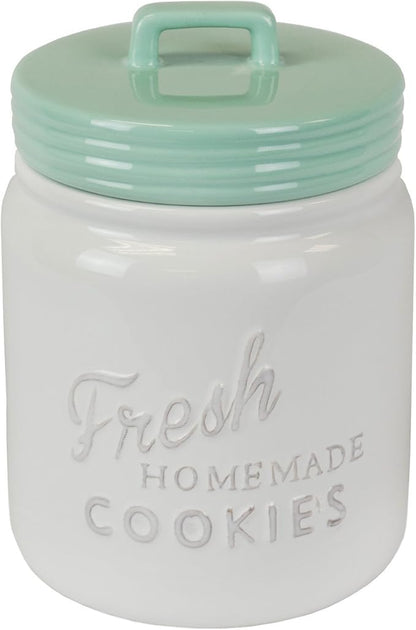 DII Kitchen Accessories Collection Ceramics, Cookie Jar, Aqua