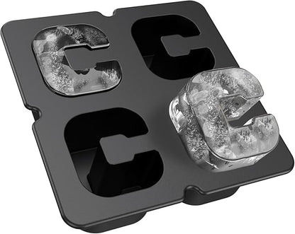 Customized Letter C Ice Cube Mold -Letter Silicone Ice Mold for Custom Ice Cube Mold and Baking Chocolate and Crafting Letter Molds, Ice Cube Molds for Cocktails & Whiskey with Custom Letters