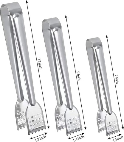 8 Pack Serving Tongs by Tcoin, 12 Inch Functional Tongs for Serving Food at Parties and Get-togethers, Versatile and Durable