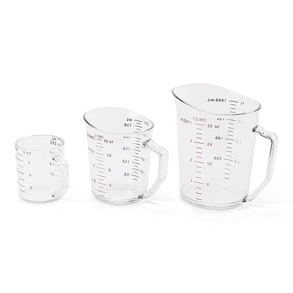 Cambro Measuring Cup - 3 Pack - 1 Cup, 2 Cup, 4 Cup (Clear)