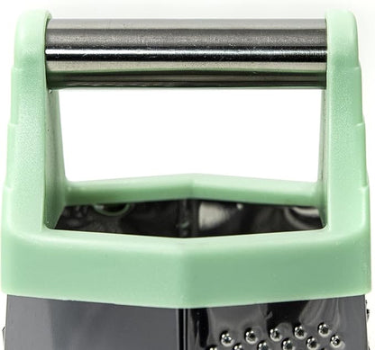 Beille 6 Side Stainless Steel Grater Top Handle Zester Slicer 7.75 Inch, Mint Green