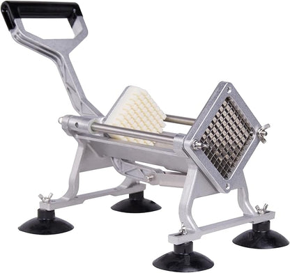 Hakka French Fry Cutter, Commercial Potato Slicer Stainless Steel French Fries Machine with Suction Feet for Patatoes/Carrots/Cucumbers, including 3 Blades(1/4", 3/8",1/2")