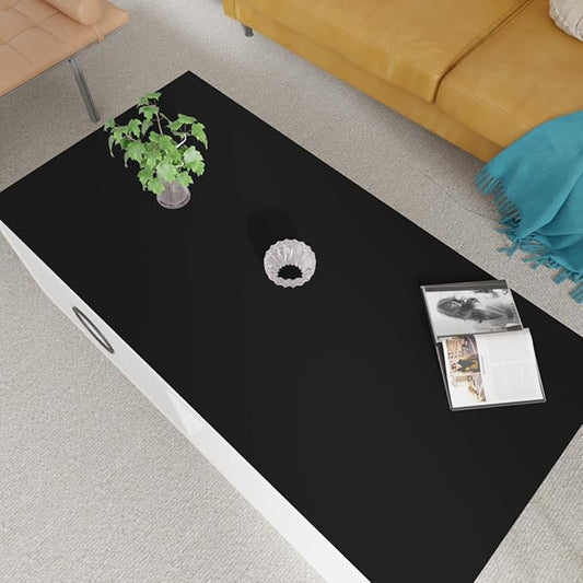 Leather Table Cover,1.8mm Thick,24x60 Inch Desk Cover,Large Desk Mat,Table Protector,Table Cover Protector,Table Protectors for Rectangle Tables(Black+Black,24x60)