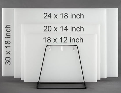 CURTA 2-Pack Yellow Cutting Boards for Kitchen, 24" x 18" x 0.5" Color Coded Plastic Chopping Board with Anti Slip Surface Dishwasher Safe
