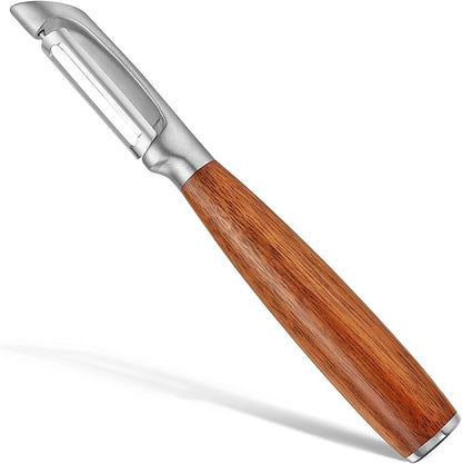 Premium I Type 304 Stainless Steel Multifunctional Kitchen Peeler Real Wood Handle Ultra Sharp Blade Vegetable Potato Apple(Boluoge)