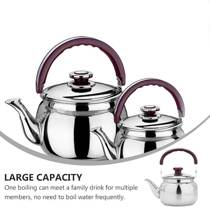 LIFKOME Whistling Water Kettle Traditional Tea Pot Stainless Steel Water Boiling Kettle 750ml Stovetop Kettle with Handle for Home Hotel