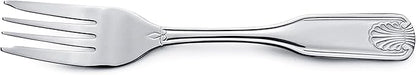 New Star Foodservice 58307 Shell Pattern, 18/0 Stainless Steel, Salad Fork, 7.1-Inch, Set of 12