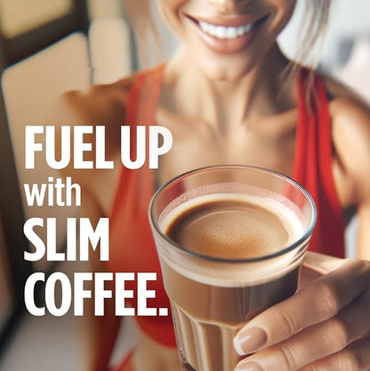 VitaCup Slim Instant Coffee Packets, with Garcinia, Fiber, B Vitamins, Skinny Coffee, Bold & Smooth, Medium Dark Roast, 100% Arabica Coffee in Single Serve Sticks, 72 Ct