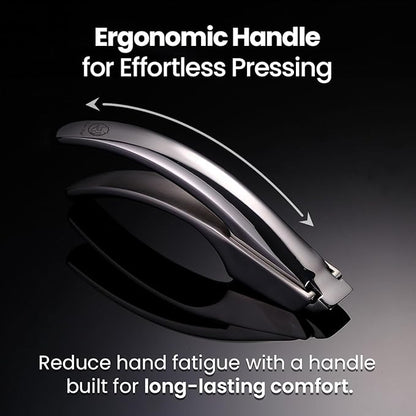 No Peeling Required Garlic Press Stainless Steel with Two Detachable Handles for Coarse&Fine Mincing-Premium Garlic Mincer Tool, Easy to Clean, Dishwasher Safe Garlic Crusher with Lifetime Replacement