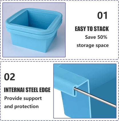 2 Cup Silicone Freezer Trays with Lid 4 Pack Silicone Freezer Molds soup freezer containers Make 4 Perfect Soups, Broths, Stews, Sauces, Curries