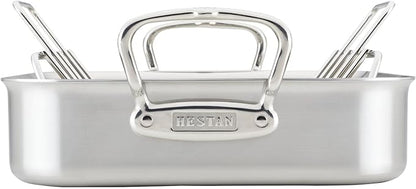 Hestan Provisions – 14.5" Classic Clad Roaster with Stainless Steel Rack