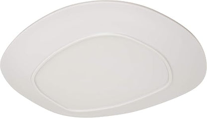 Carlisle FoodService Products Ridge Resuable Plastic Platter Oblong Platter for Home and Restaurant, Melamine, 13 Inches, Cement, (Pack of 6)