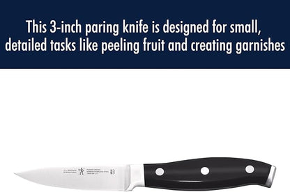 HENCKELS Forged Premio 3-inch Paring Knife, Black/Stainless Steel