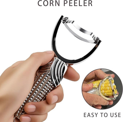 Corn Planer Cutter with Stainless Steel Blade, Non-Slip Aluminum Alloy Handle, Perfect for Removing Corn Kernels from the Cob