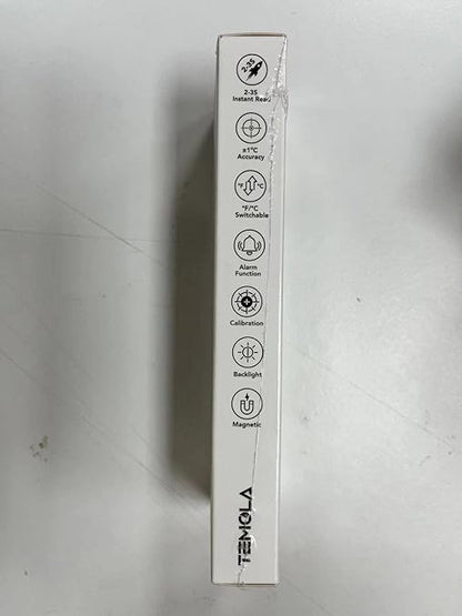 TEMOLA Meat Thermometer, Instant Read Food Thermometer for Cooking, Digital Food Thermometer with LCD Backlight for Candy Fry Grill BBQ Liquids, Kitchen Oven Safe Dual Probe 2 in 1 Thermometer