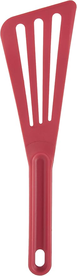 Mercer Culinary Hell's Tools Hi-Heat Slotted Spatula, 12 Inch x 3.5 Inch, Red