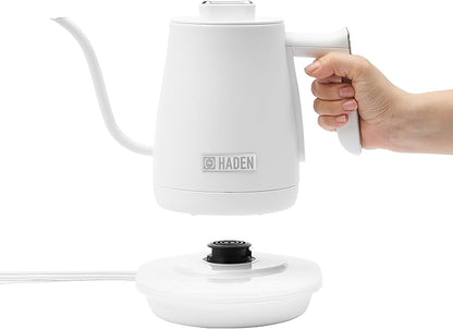 Haden Electric Tea Kettle, Gooseneck Hot Water Boiler, 0.6L Teapot, Ivory/Copper