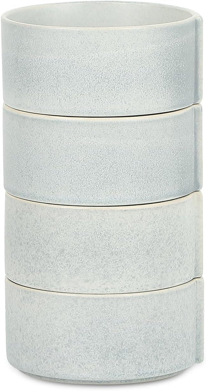 Stone Lain Bao 4-Piece Bowl Set Stoneware, Blue-Grey