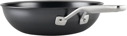 KitchenAid NITRO Carbon Steel Stir Fry Pan/Wok, Stainless Steel Handle, Compatible with All Cooktops, 10 Inch - Black