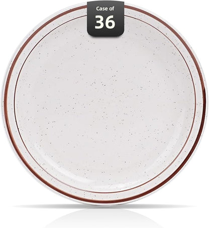 Stoneware Narrow Rim Commercial Grade Dinnerware (Brown Speckle, Plate 7.25")