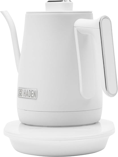 Haden Electric Tea Kettle, Gooseneck Hot Water Boiler, 0.6L Teapot, Ivory/Copper