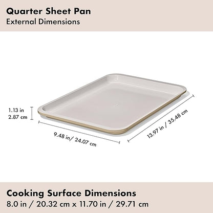 OXO Good Grips Non-Stick Pro Ceramic Coated Metal Bakeware Quarter Sheet Pan – Biscuit