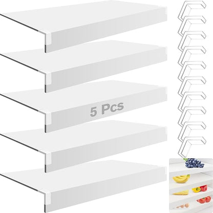 5 Pcs Wire Shelf Cover, 40X16X3 Inch Carbon Fiber Material Shelf Covers for Pantry Shelves(Not Wood), Waterproof Removable Closet Shelving Liner for Home Kitchen,Office Organization - White