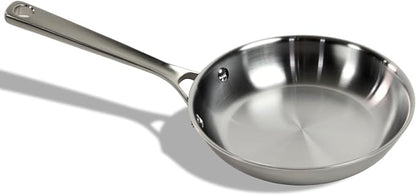 STRATA Carbon Steel Clad 8.5" Frying Pan Skillet, 3-Ply Carbon Steel Cookware with Aluminum Core, Lightweight (1.8 lbs), Even Heating, Stick-Resistant When Seasoned, Versatile & Fast-Heating