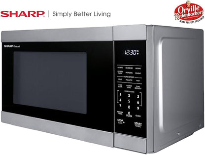 SHARP Countertop Microwave Oven with Removable 12.4" Carousel Turntable, 1000 Watt, 1.1 Cubic Feet, Stainless Steel