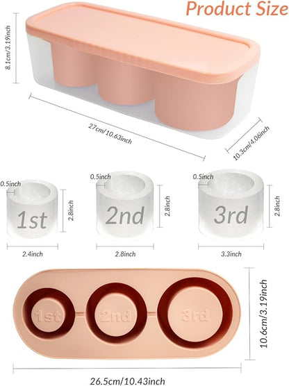 Ice Tray Mold for Stanley Cup, 2025 Tumbler Cup Ice Mold, Silcone Ice Cube Tray with Lid for Tumbler, Easy Fill and Release Ice Maker for Whiskey, Cocktail BPA-Free.30-40 oz