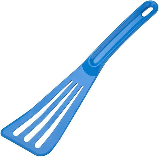 Mercer Culinary Hell's Tools Hi-Heat Slotted Spatula, 12 Inch x 3.5 Inch, Blue
