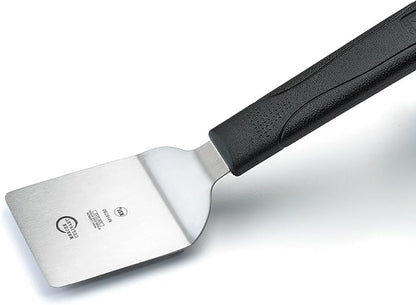 Mercer Culinary Millennia Mini Turner/Spatula, 2.5 Inch x 2.5 Inch Blade, Black Handle