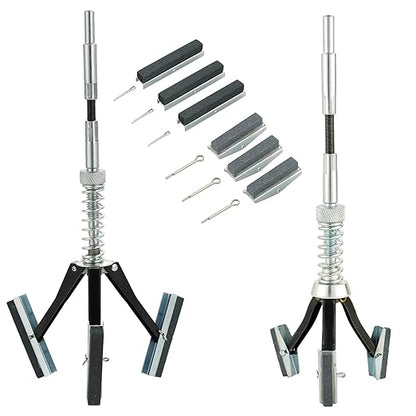 DASBET Engine Brake Cylinder Hone 2Pcs | Engine Cylinder Hone Tool for Grinding Holes Adjustable Deglazer 1" to 2-1/2" and 1-1/4" to 3-1/2" Diameter with Extra 6-Piece Stones 220 Grit (1-1/8" and 2")