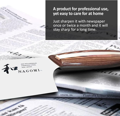 NAGOMI] 8 inch Chef Knife | Stainless Steel HRC58 Professional Japanese Kitchen Cooking Knife with Ergonomic Handle for Thick Meat and Fish | Stylish Gift Box