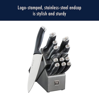Silvercap 14 Piece Knife Block Set, Black