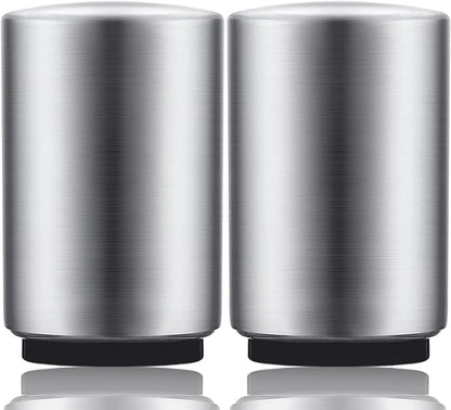 2PCS Premium Beer Bottle Opener, Automatic Stainless Steel Quick Pop the Top Can Openers by Magnet Catching No Damage Caps, Wine Accessory Push Down Off Magnetic Bartender Tool for Home Picnic Camping