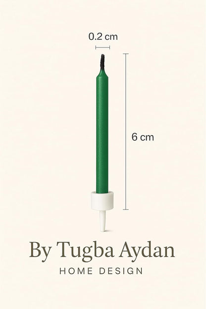 by Tugba Aydan - 24 Count Birthday Cake Candles Happy Birthday Candles Colorful Candles Holders Included