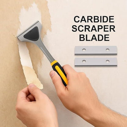 Paint Scraper Carbide Blades Double-Edged Reversible Replacement Blade (2" (50mm),10packs) By LU&MN
