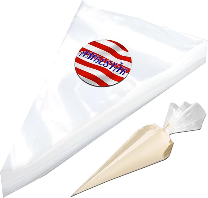 22 Inch Pastry Bags Disposable, 100 Pcs Thick Long Piping Decorating Bags for Frosting, Royal Icing, Professional Cupcake Cake Supplies for Baking and Decorating