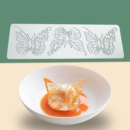 Hollow Leaf Silicone Mold Chocolate Candy 3D Hollow Leaf Candy Mold Food Cooking Meals Decorations Fondant Mold Polymer Clay Molds (Butteryfly L_11.24x3.6x0.12inch)