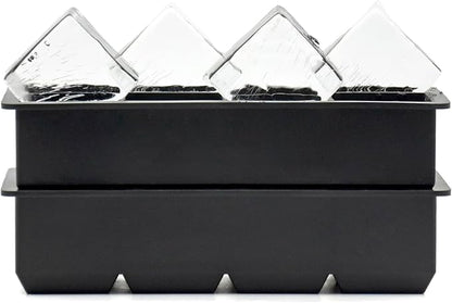 Bangp Large Ice Cube Tray with Bin and Tongs,2 Pack Large Size Silicone Ice Cube Trays for Whiskey, Big Square Ice Cube Molds Making 16 Giant Ice Cubes for Whiskey Cocktails Bourbon