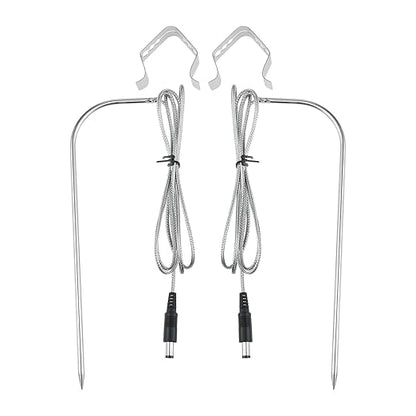 Mtsooning Grill Meat Probe, 2 Pack Temperature Probe with Probe Clip Replacement for Rec Tec Wood Pellet BBQ Grills,Recteq RT-1250, RT-700, RT-590, RT-B380 Bullseye Grill Accessories