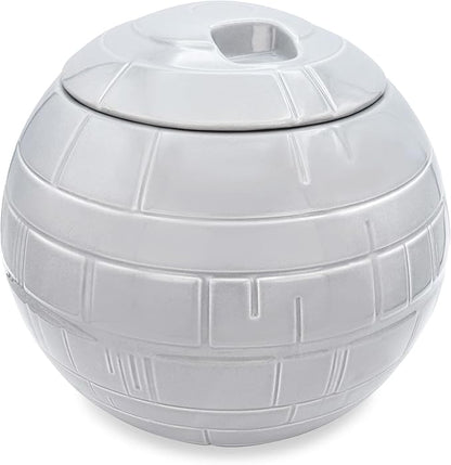 STAR WARS Death Star 10-Inch Ceramic Cookie Jar Container With Lid | Kitchen Storage For Snacks
