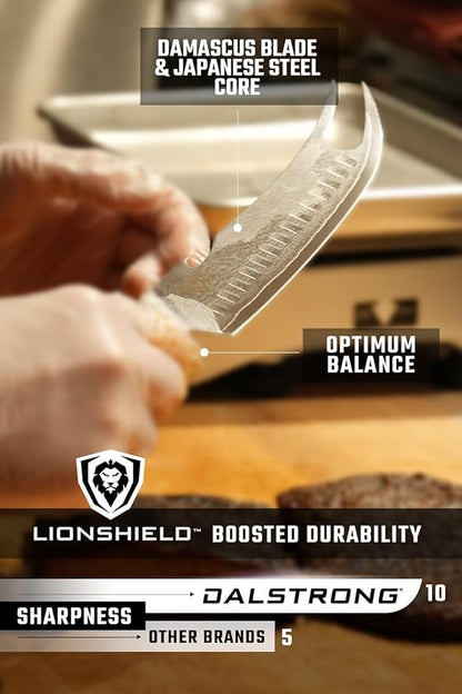 Dalstrong Pitmaster BBQ & Meat Knife - 8 inch - Shogun Series ELITE - Forked Tip & Bottle Opener - Japanese AUS-10V Super Steel Kitchen Knife - G10 Handle - Razor Sharp - w/Sheath