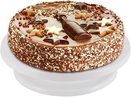 11 Inch Rotating Cake Turntable, 68pcs Stand Smoothly Revolving Spinner, Decorating Kit Display Stand, Baking Tools Accessories Supplies for Cookies Cupcake (White-63Pcs)