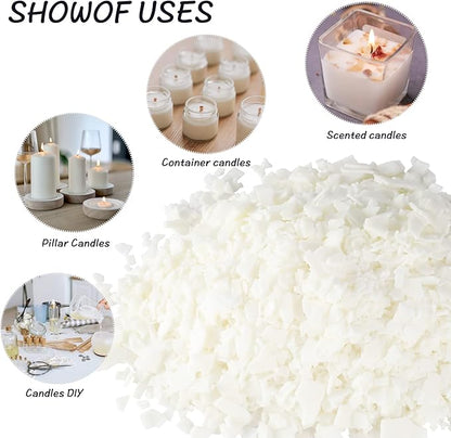 Candle Making Soy Wax-2 lb Bag（32oz）-Pure Nature DIY Soy Wax Flakes