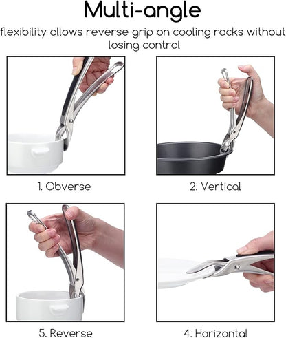 SOLEADER Plate Gripper Compatible With Instant Pot Accessories, Air Fryer Pans Gripper, Hot Plate Bowl Retriever For Egg Custard For Jidangeng, For Microwave Toaster Oven Steamer, Pack of Two