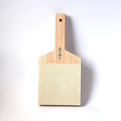 Japanese Traditional Grater for Wasabi and Ginger with Minoyaki Plate Made in Japan (Single item, Grater Extra large size)